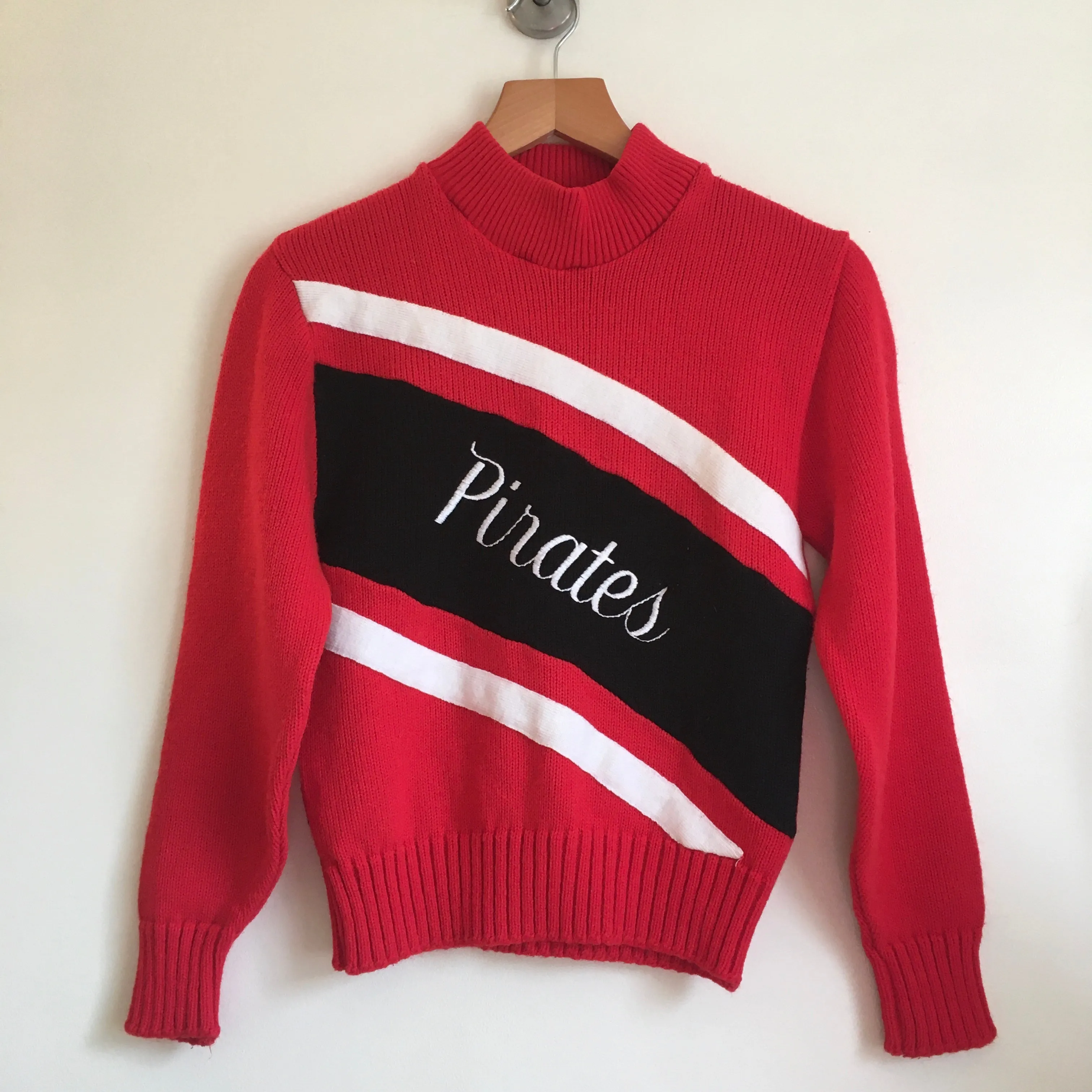 Vintage 1960s Pirates BRISTOL Official Award Sweater // unisex Size 12 // Made in USA