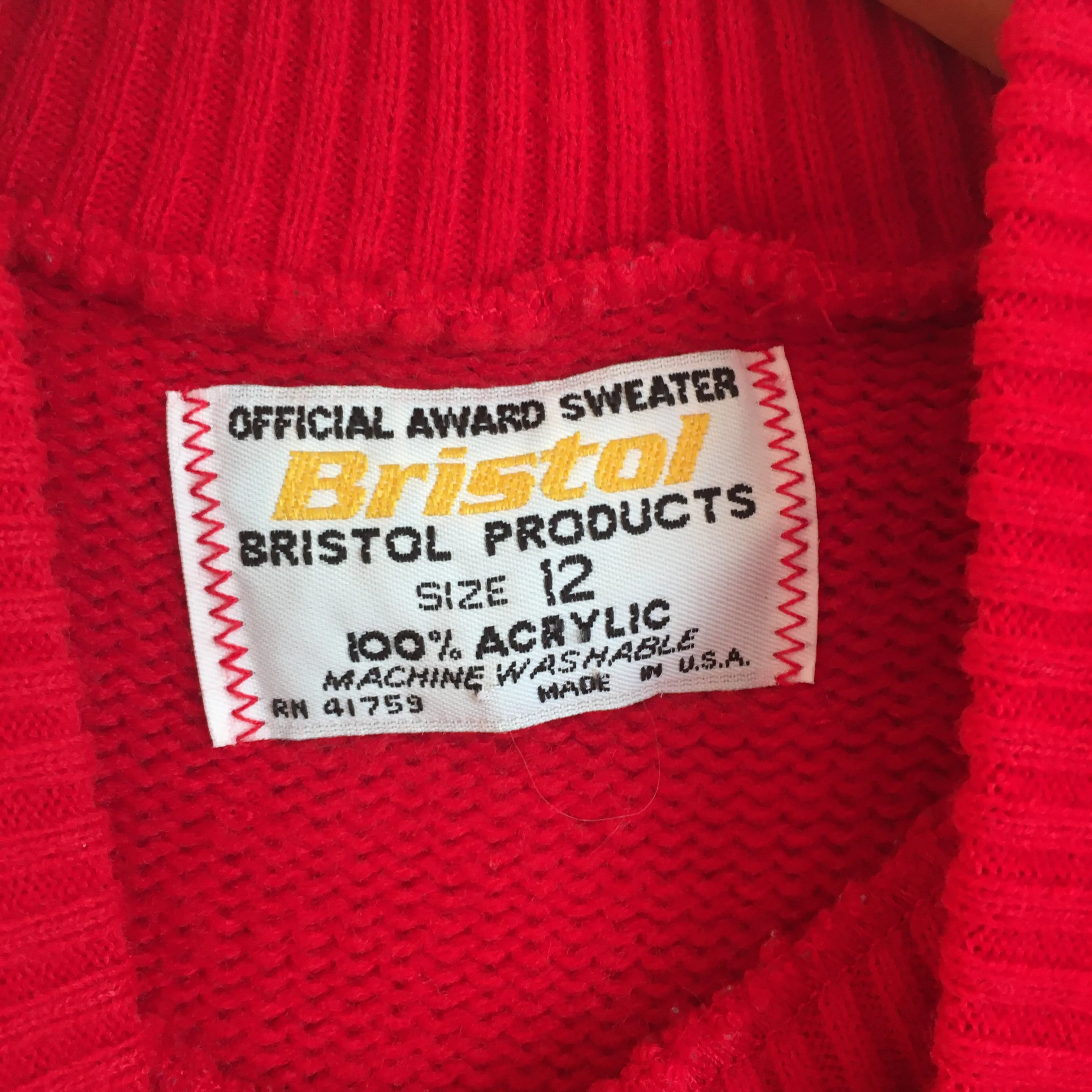 Vintage 1960s Pirates BRISTOL Official Award Sweater // unisex Size 12 // Made in USA