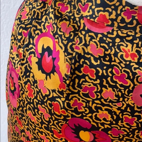 Vintage Carlisle floral silk retro mod ski…