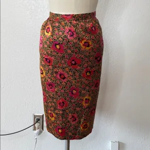 Vintage Carlisle floral silk retro mod ski…