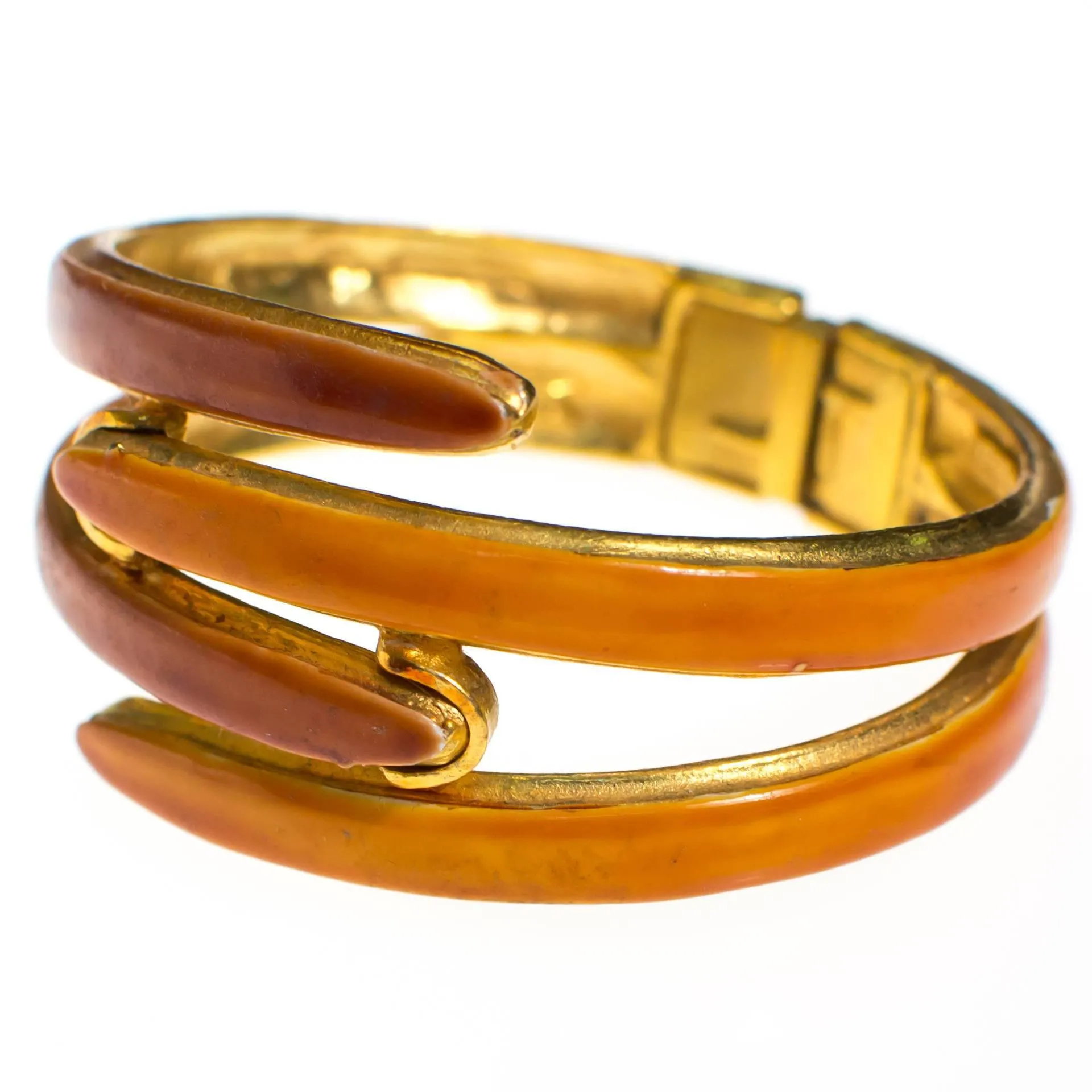 Vintage Original by Robert Orange Clamper Bangle Bracelet