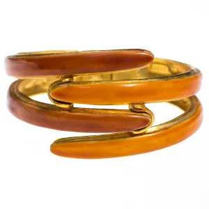 Vintage Original by Robert Orange Clamper Bangle Bracelet