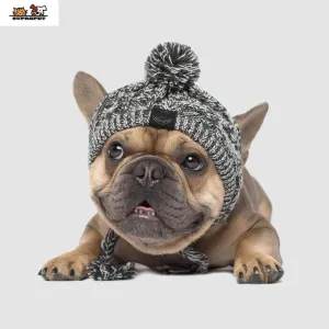 Winter Warm Dog Hats Windproof Knitting French Bulldog and small Doggies