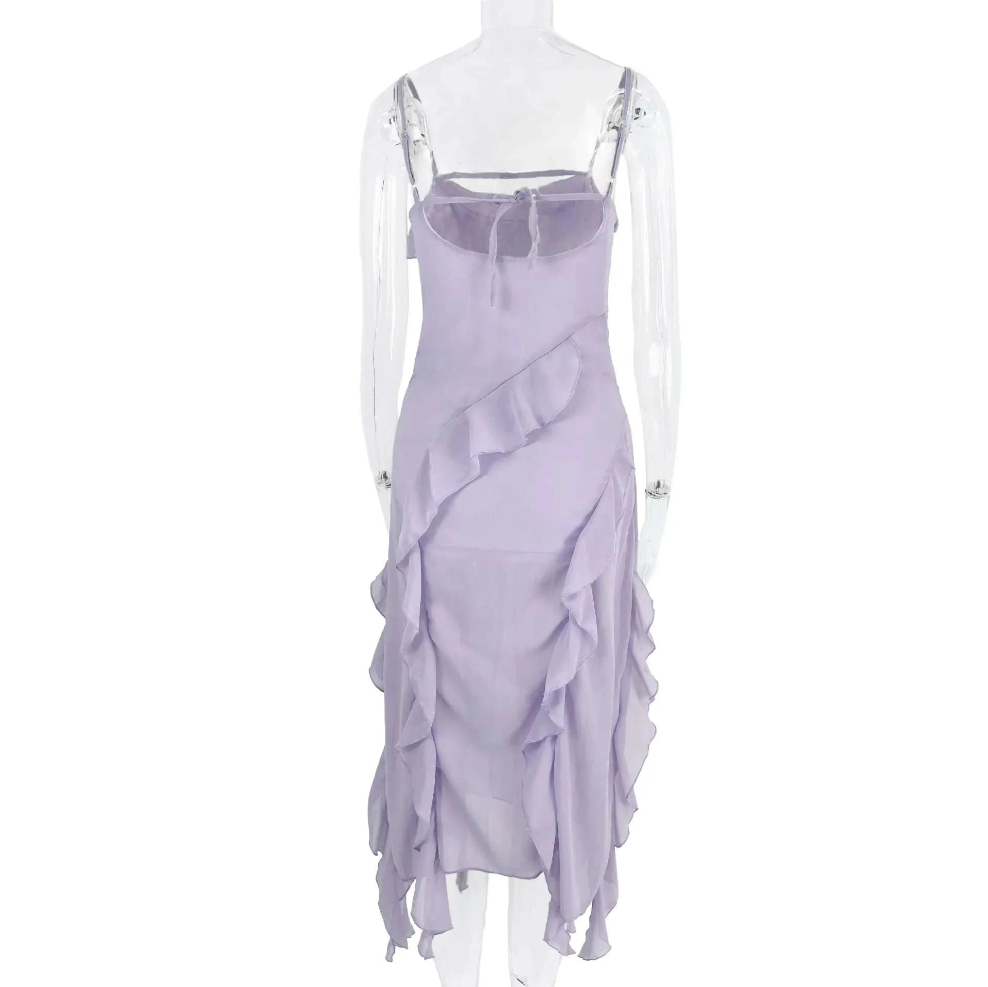 woman elegant sling dress fashion