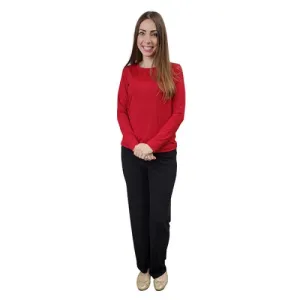 WOMEN'S CASUAL PANT COTTON FRENCH TERRY BLACK