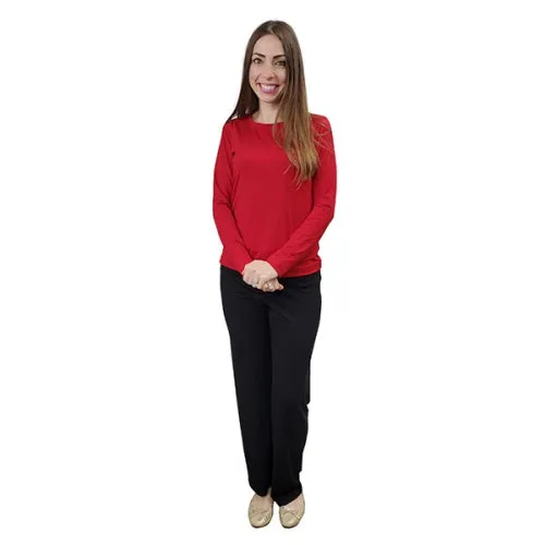 WOMEN'S CASUAL PANT COTTON FRENCH TERRY BLACK