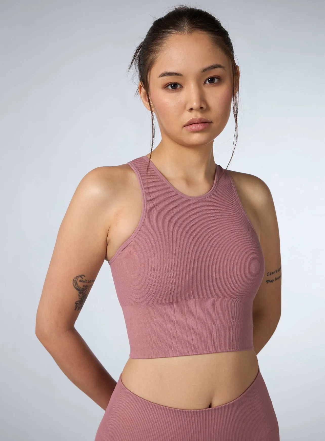 Women's Pink Versatile Seamless Co-ord Set