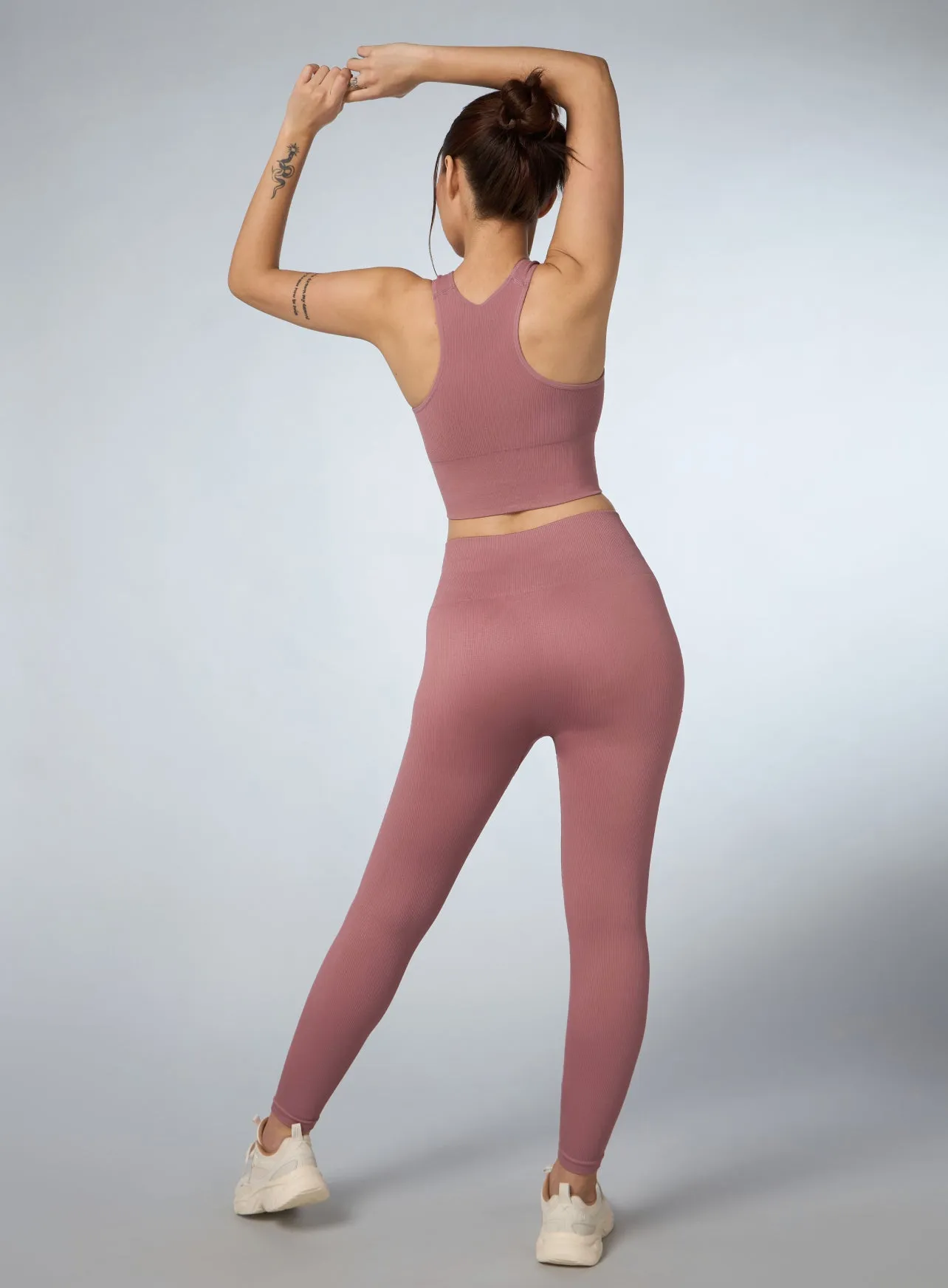 Women's Pink Versatile Seamless Co-ord Set
