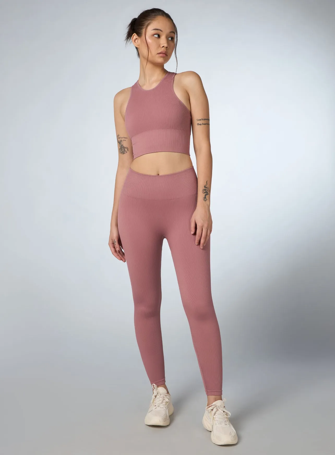 Women's Pink Versatile Seamless Co-ord Set