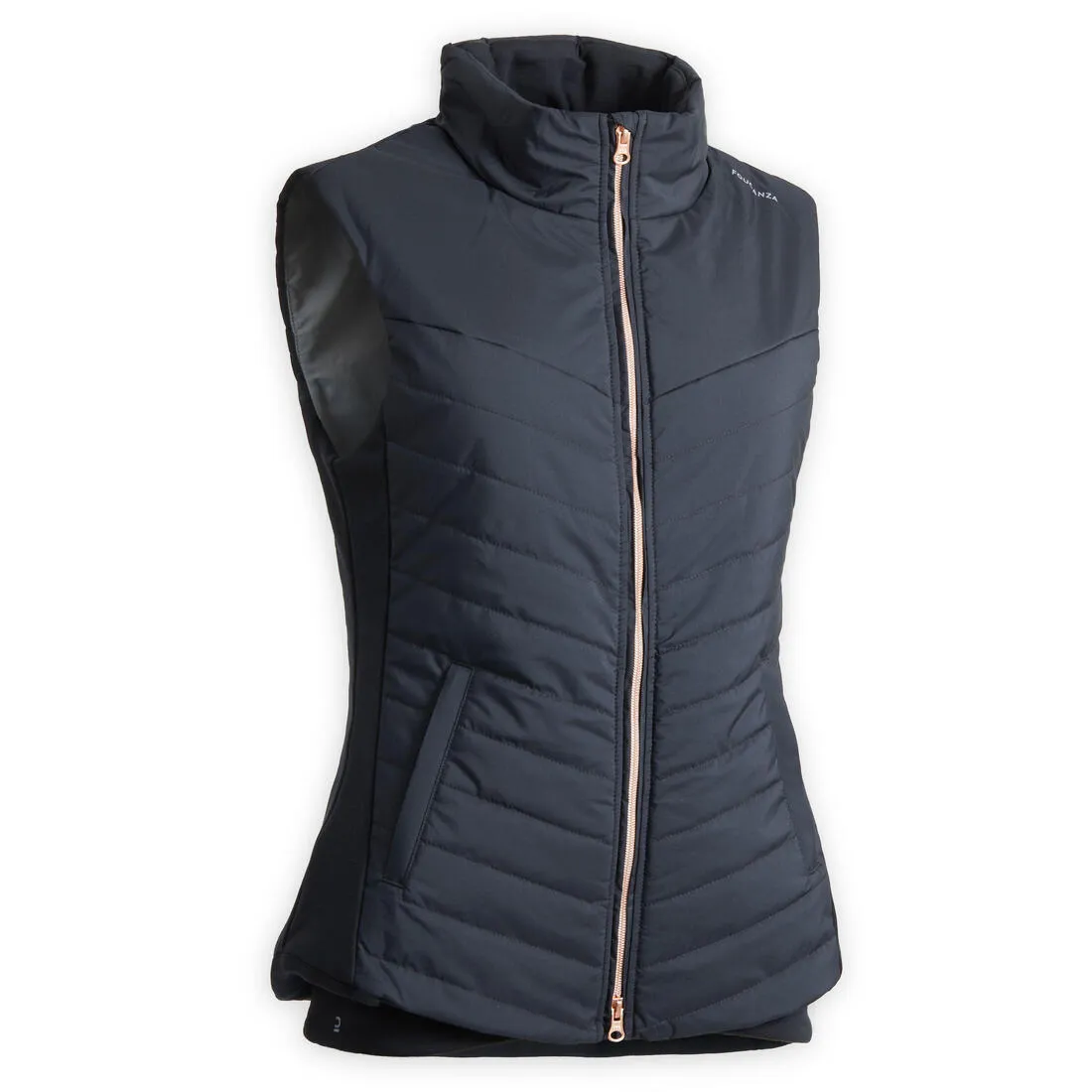 Women's Sleeveless Horse Riding Down Jacket 500 Zip