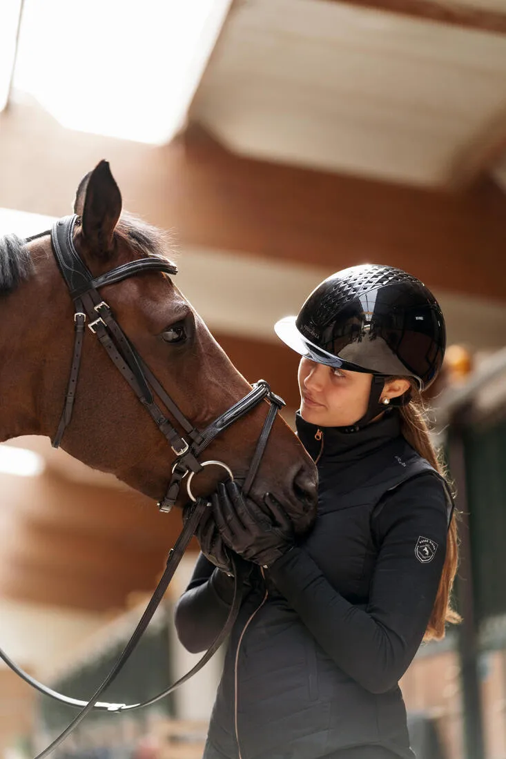 Women's Sleeveless Horse Riding Down Jacket 500 Zip