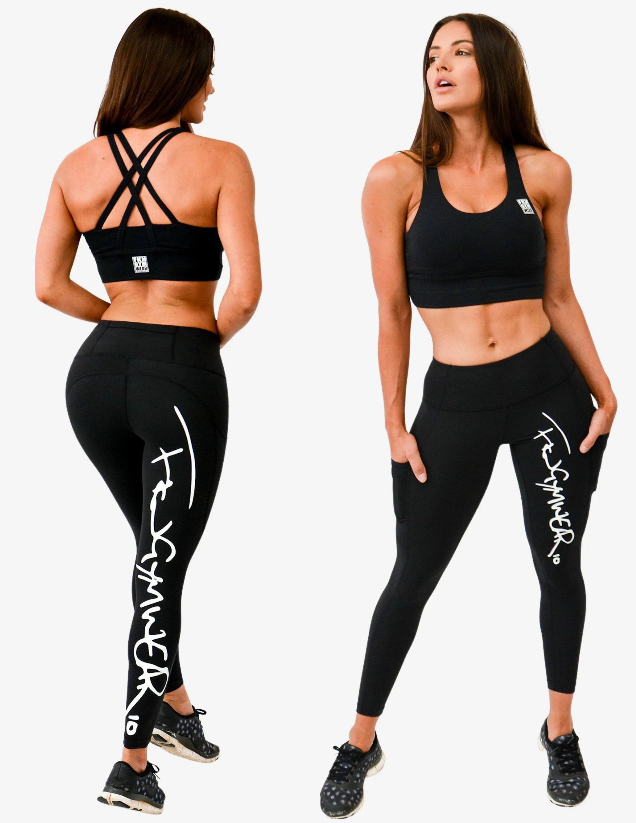 Workout Set | Black Crop Top & Signature Leggings