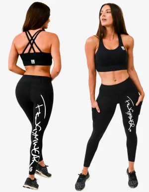 Workout Set | Black Crop Top & Signature Leggings
