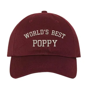 Worlds Best Poppy Baseball Hat