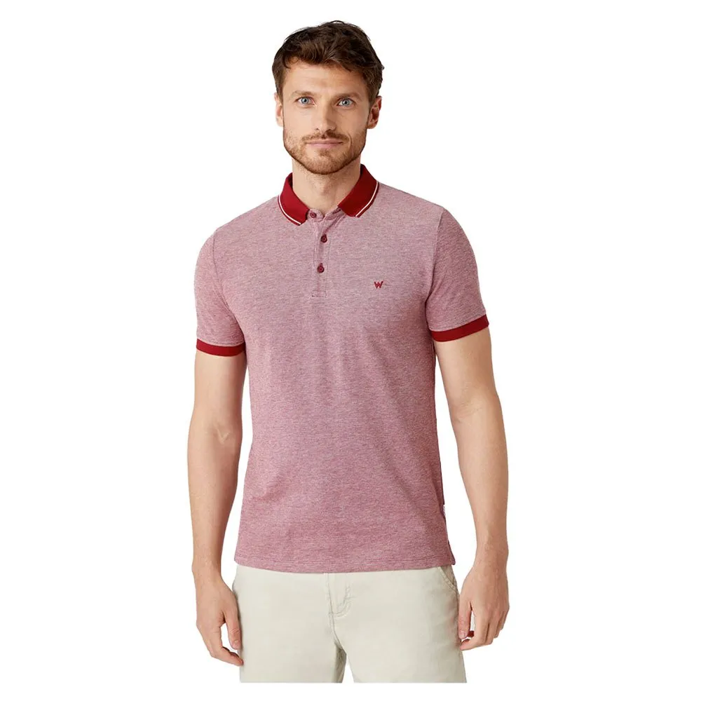 WRANGLER MEN'S RETRO MOD TIPPED PIQUE POLO