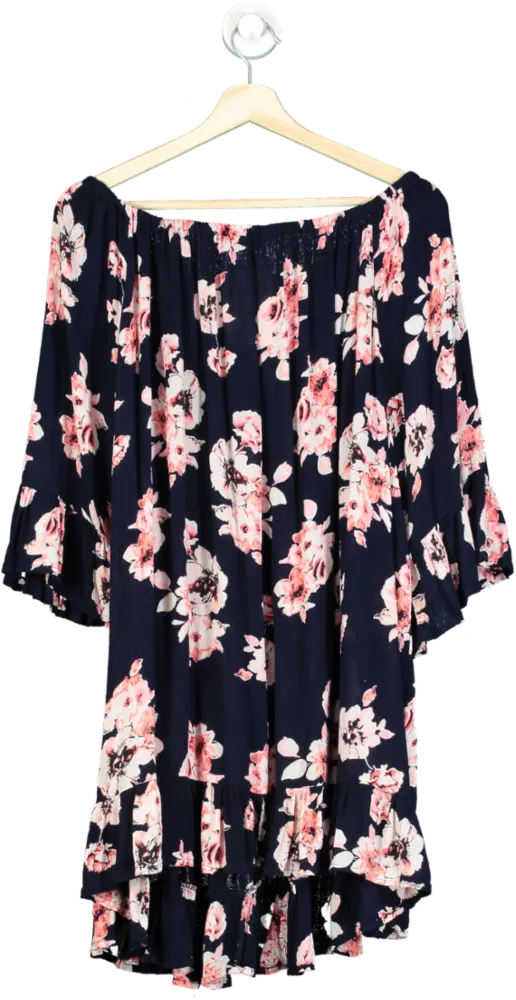 Yours Navy Floral Dress UK 30-32