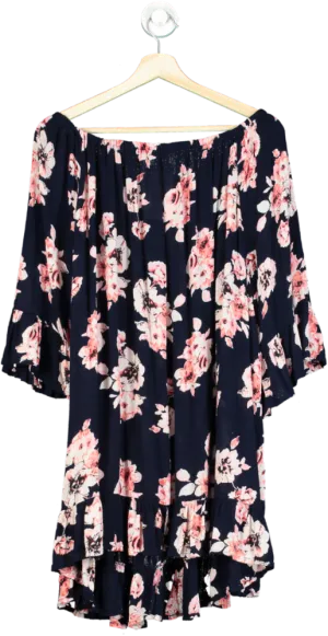 Yours Navy Floral Dress UK 30-32