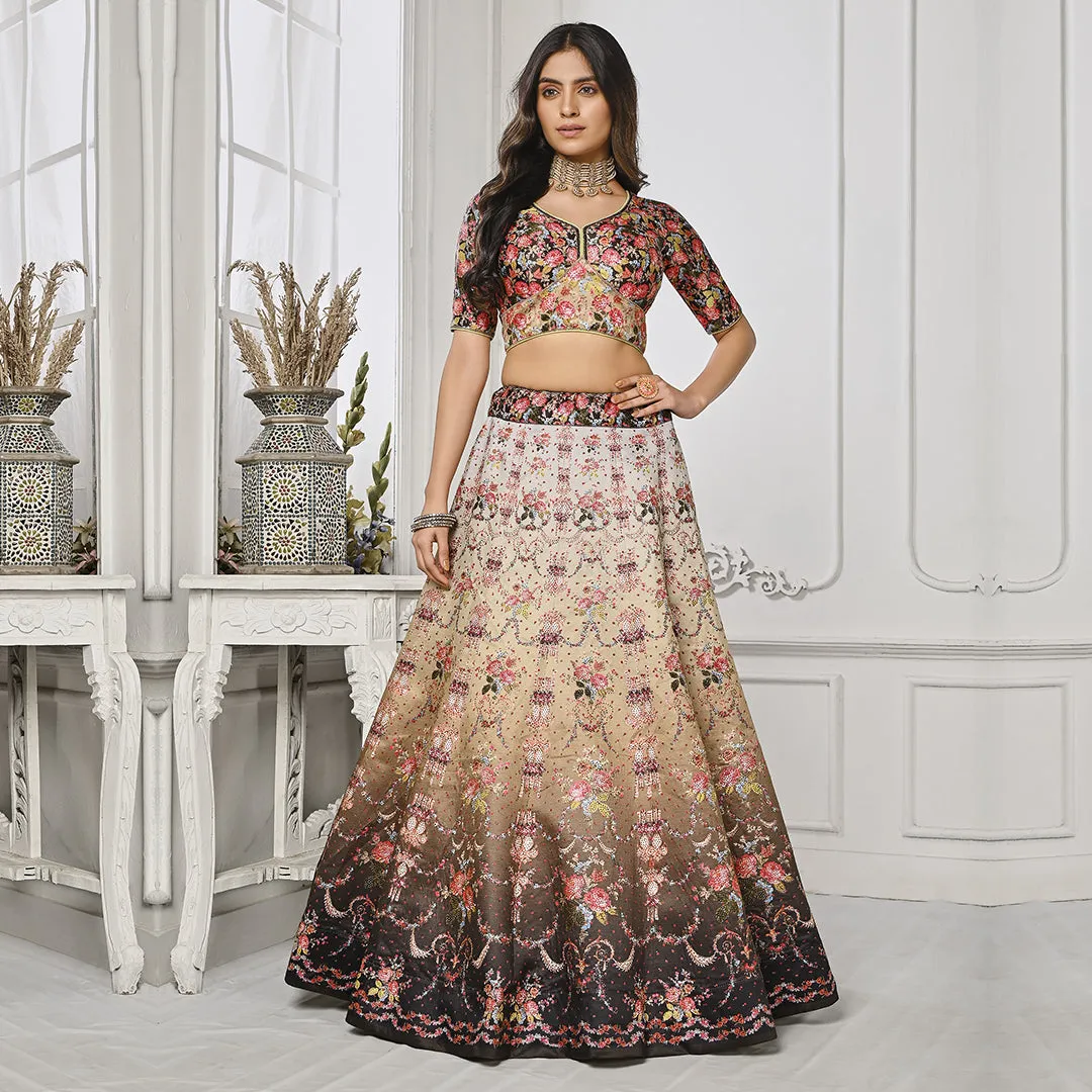 Zari Embroidered Fusion Festival Lehenga Set